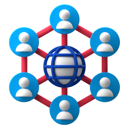 ビジネスネットワーキング  3D Icon