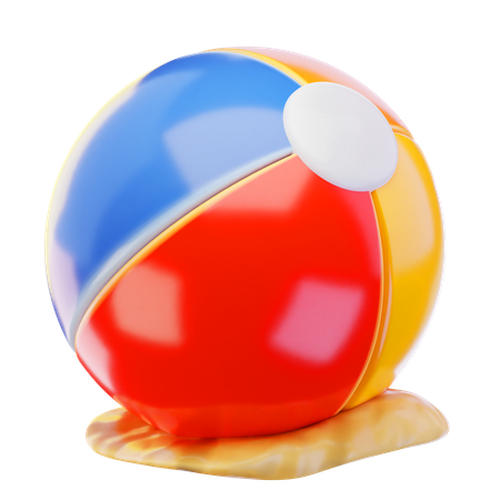 비치 볼  3D Icon