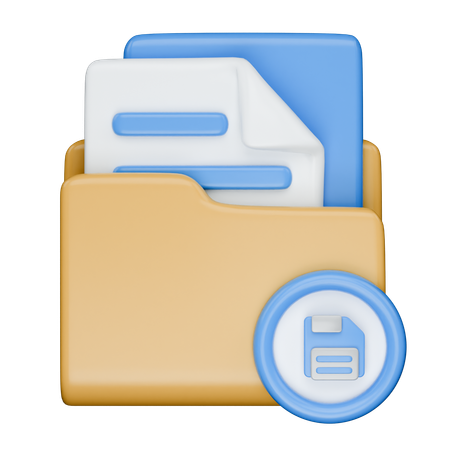 フォルダ保存  3D Icon