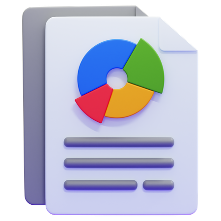 ドキュメントチャート  3D Icon