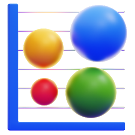 バブルチャート  3D Icon