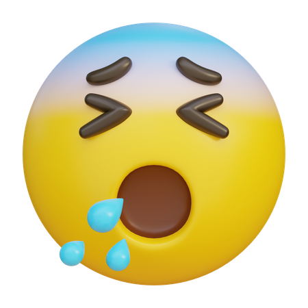 咳をする痛い表情の絵文字  3D Icon