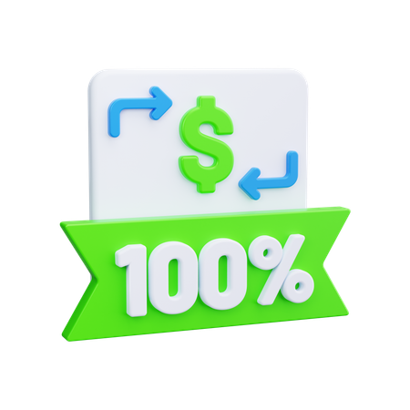 返金保証  3D Icon