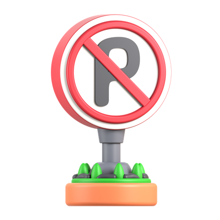 駐車禁止  3D Icon
