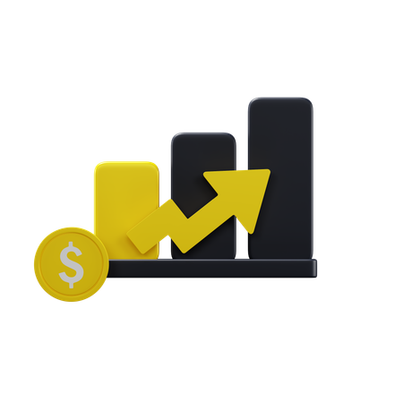 アップチャート  3D Icon