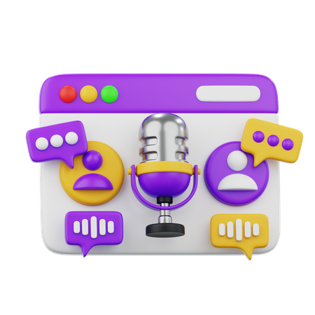 채팅 커뮤니케이션 플랫폼  3D Icon