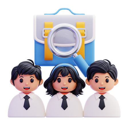 就職フェア  3D Icon