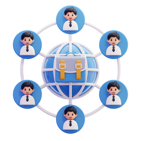 ビジネスネットワーキング  3D Icon
