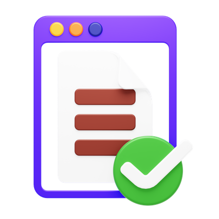 과제 완료  3D Icon