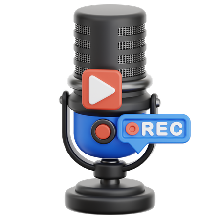 녹음  3D 아이콘