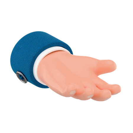 手のひらを開くジェスチャー  3D Icon