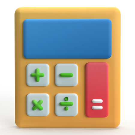 電卓  3D Icon