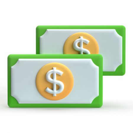 現金  3D Icon
