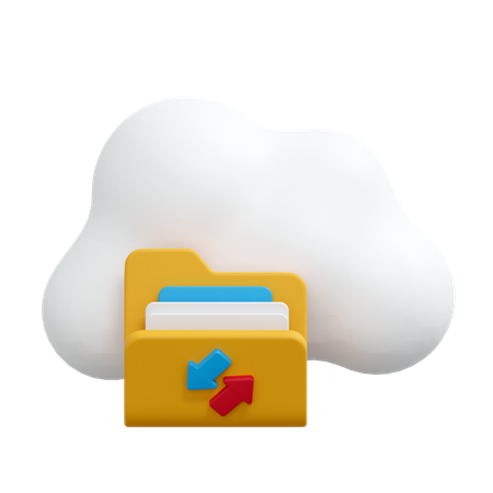 디지털 폴더 스토리지  3D Icon