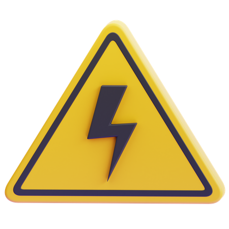 高電圧標識  3D Icon