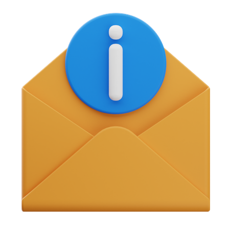 정보 이메일  3D Icon