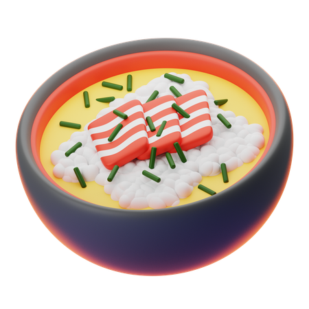 茶漬け  3D Icon