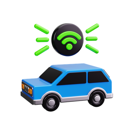 와이파이 자동차  3D Icon