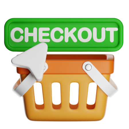 チェックアウト  3D Icon