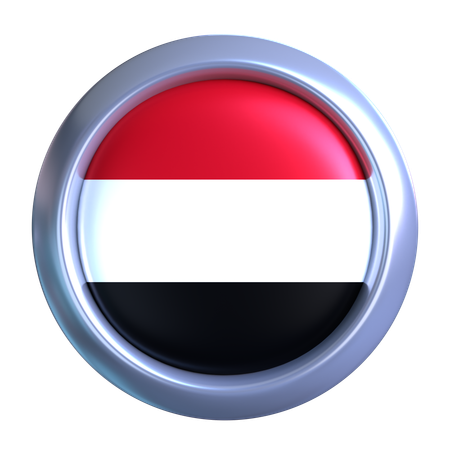 イエメン国旗の紋章  3D Icon
