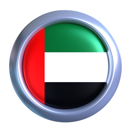 アラブ首長国連邦の国旗エンブレム  3D Icon