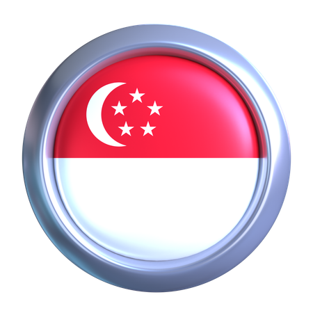 シンガポール国旗の紋章  3D Icon
