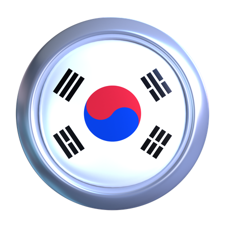 韓国国旗の紋章  3D Icon