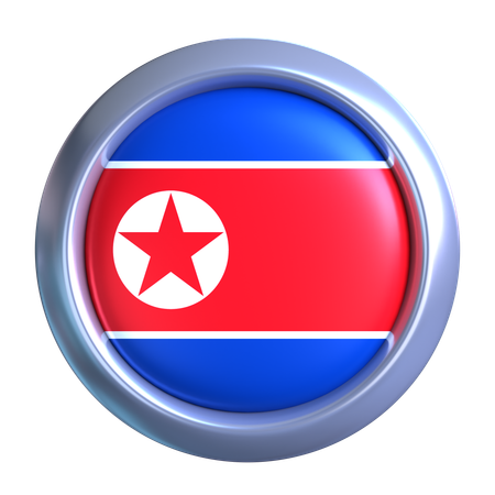 北朝鮮の国旗の紋章  3D Icon