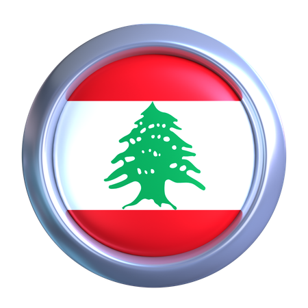 レバノン国旗の紋章  3D Icon
