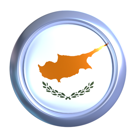 キプロスの国旗の紋章  3D Icon