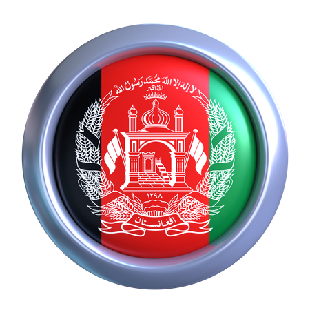 アフガニスタン国旗の紋章  3D Icon