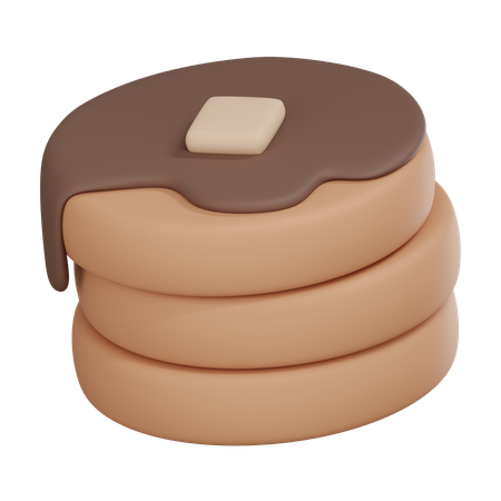 팬케이크  3D Icon