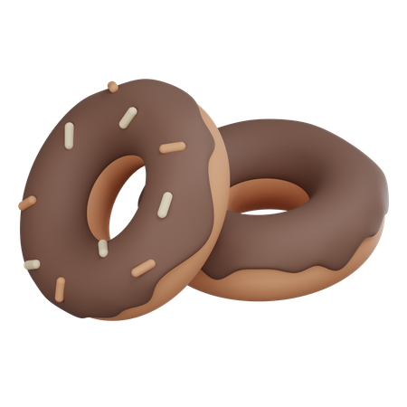 초콜릿 글레이즈 도넛  3D Icon