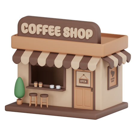 커피 샵  3D Icon