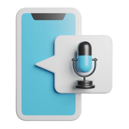 모바일 팟캐스트  3D 아이콘