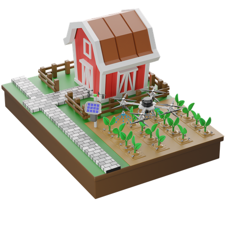 스마트팜  3D Icon