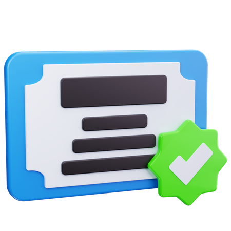 검증된 양식  3D Icon