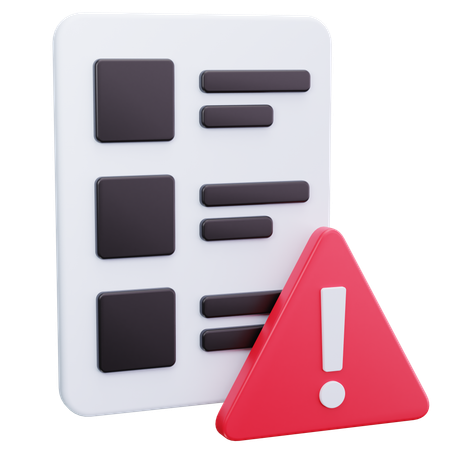 フォームの警告  3D Icon