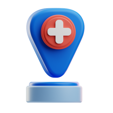 病院の場所  3D Icon