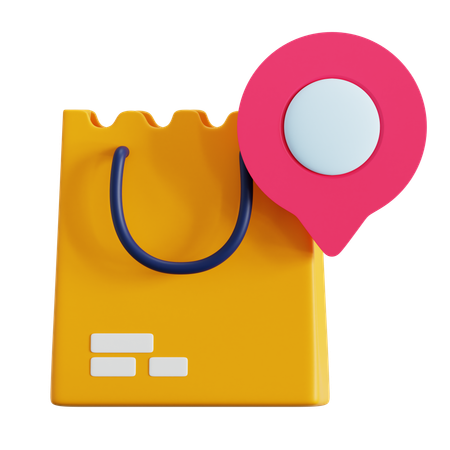 식료품점 위치  3D Icon