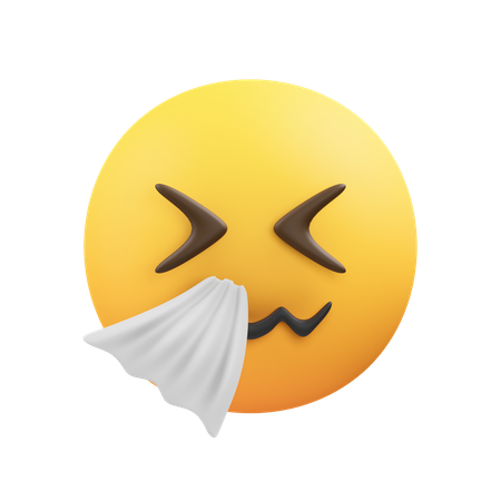 くしゃみの絵文字  3D Icon