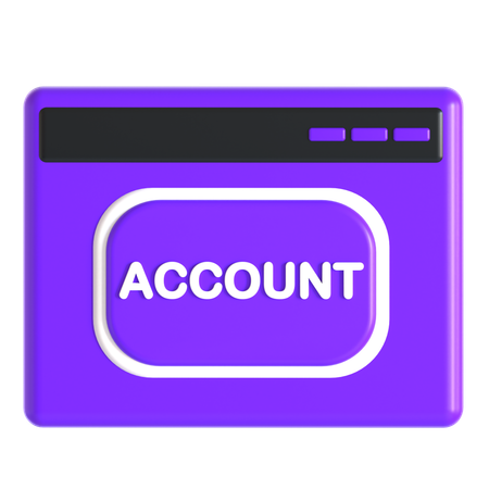 웹사이트 계정  3D Icon