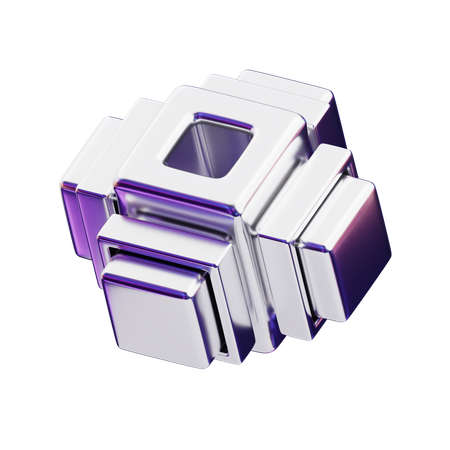 색채 추상 광택 거품 코어  3D Icon