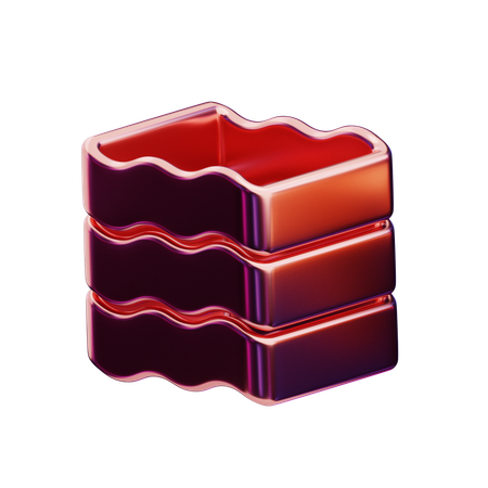 색채적 추상 기하학적 핵심  3D Icon