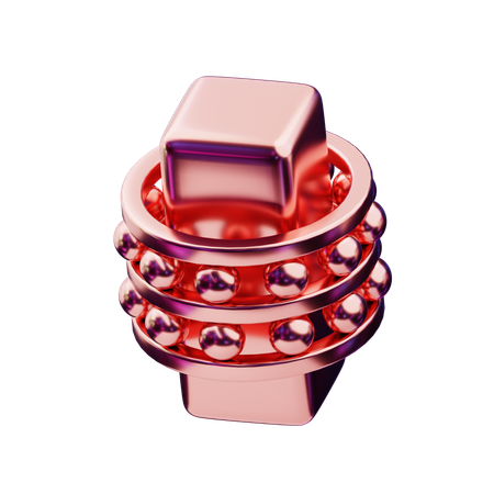 색채 추상 구리 손잡이 코어  3D Icon