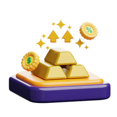 金投資  3D Icon