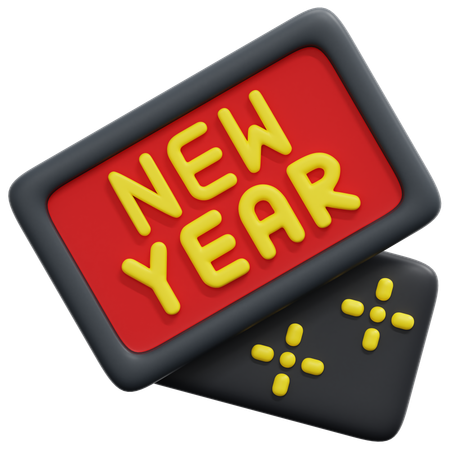 新年おめでとうボード  3D Icon