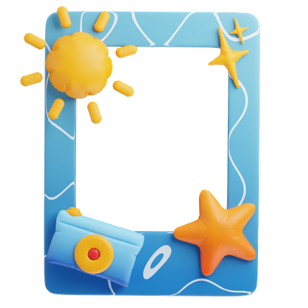青い海  3D Icon