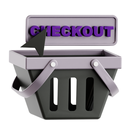 チェックアウト  3D Icon