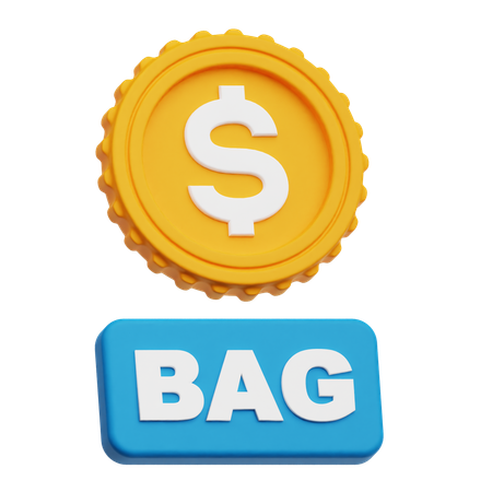 달러 가방  3D Icon